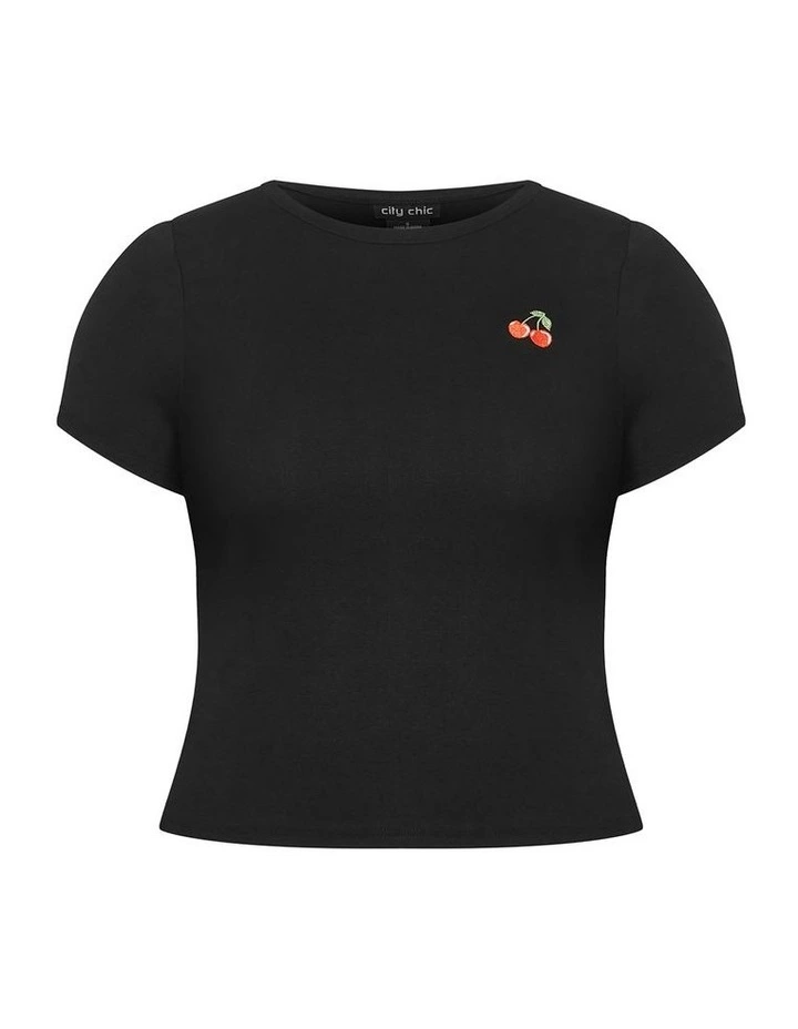Cherry Tee in Black image 3