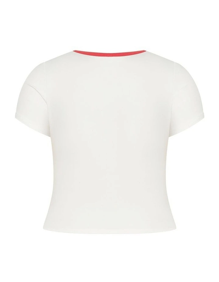 Cherry Tee in Ivory image 4