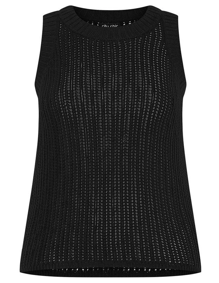 Talia Knit Tank in Black image 3
