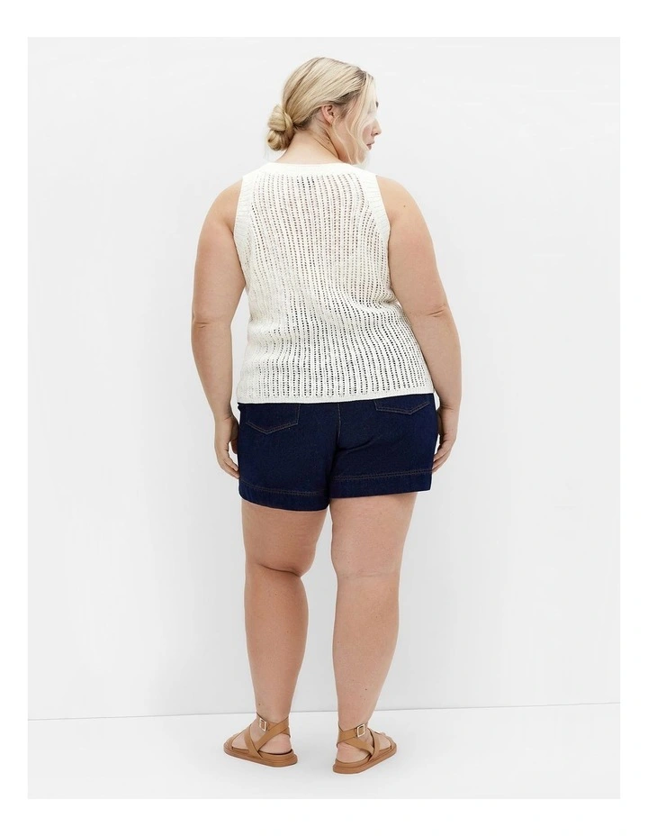 Talia Knit Tank in Ivory image 2