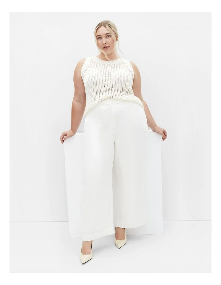 Talia Knit Tank in Ivory image 3