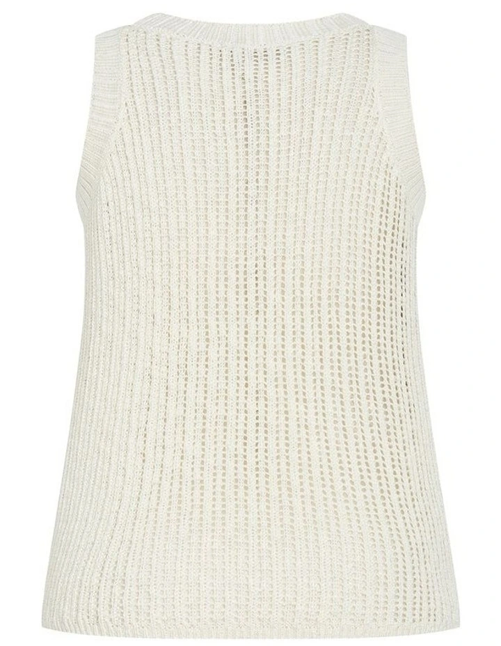 Talia Knit Tank in Ivory image 5