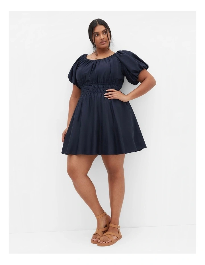 Lillian Mini Dress in Navy image 1