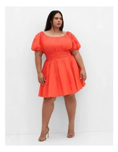 Lillian Mini Dress in Orange
