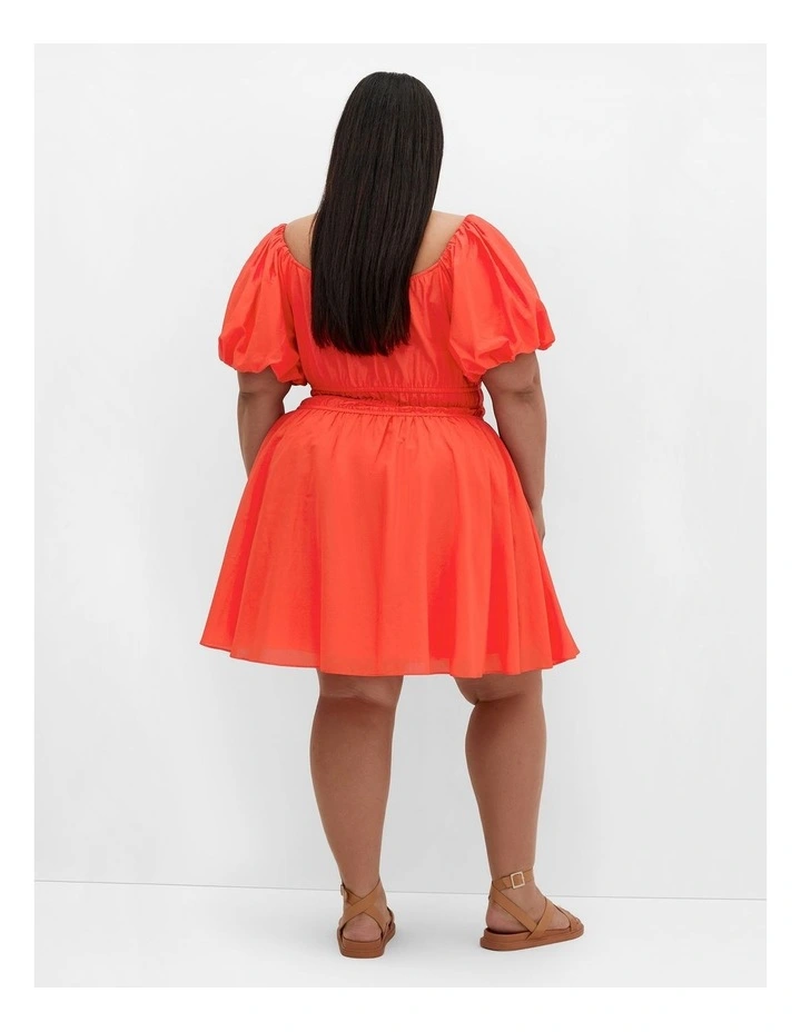 Lillian Mini Dress in Orange image 2