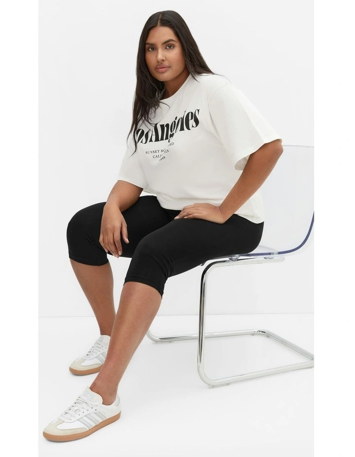3/4 Wide Band Legging in Black image 3