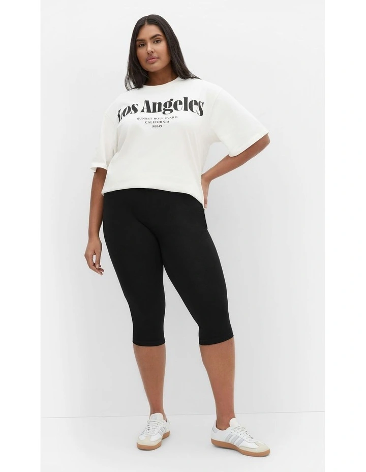 3/4 Wide Band Legging in Black image 4