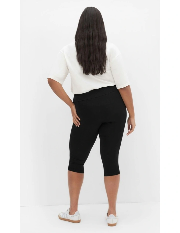 3/4 Wide Band Legging in Black image 5
