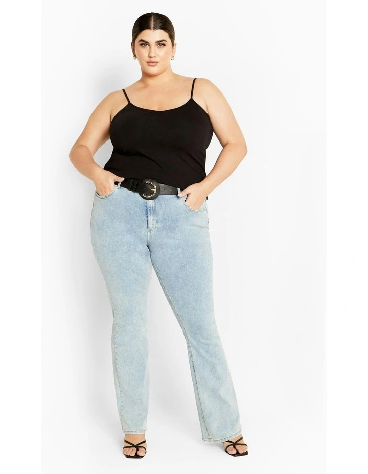 Gather Front Cami in Black image 7