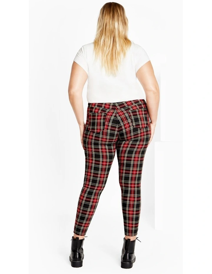 Harley Plaid Skinny Jean in Red image 2