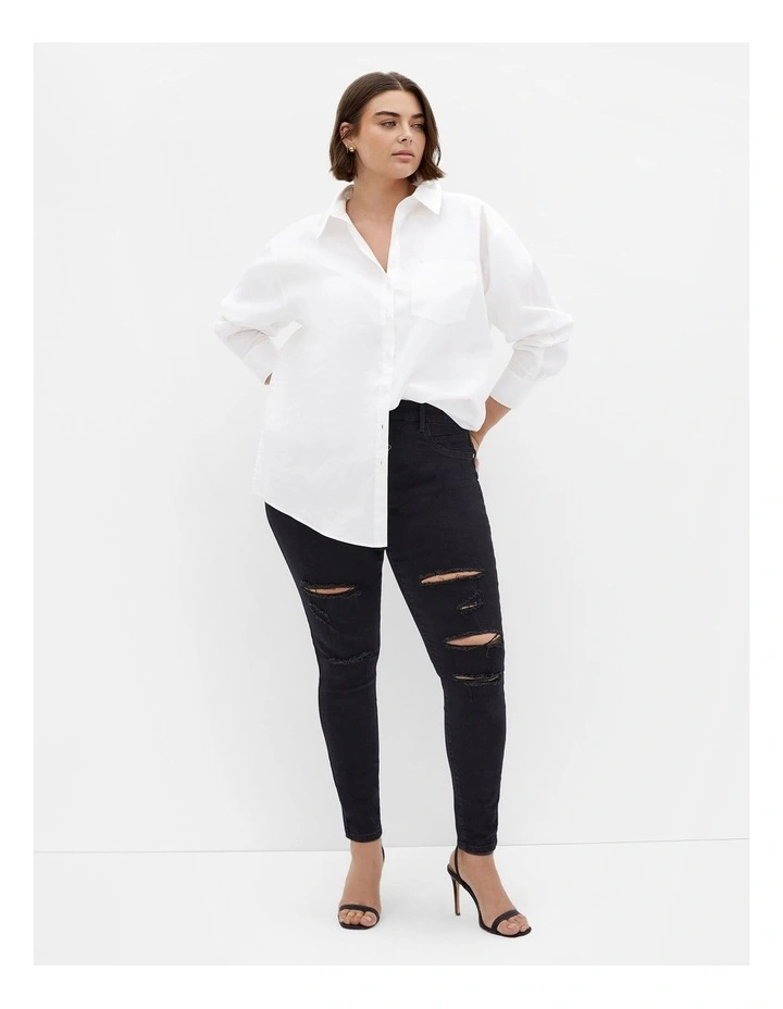 Rock N Roll Skinny Jean in Black image 1