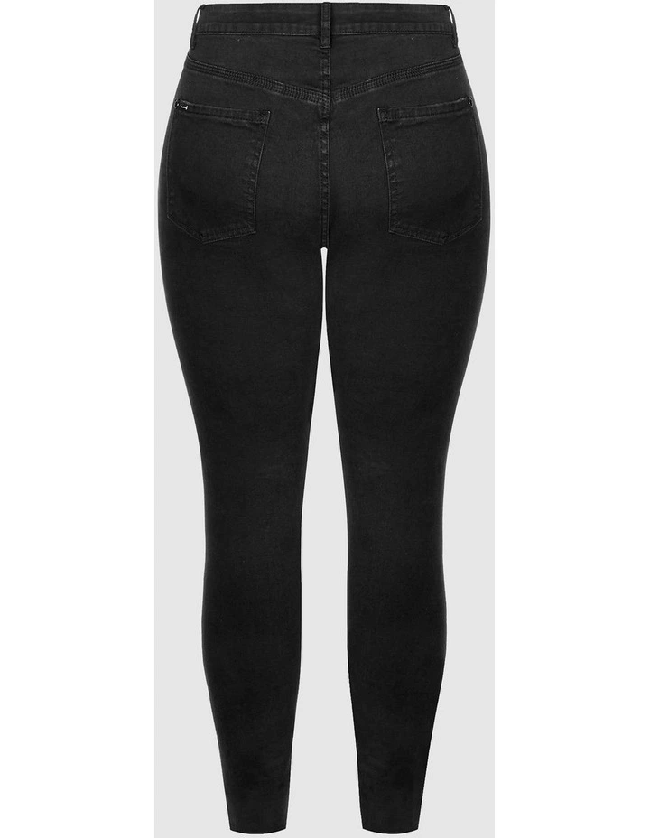 Rock N Roll Skinny Jean in Black image 4