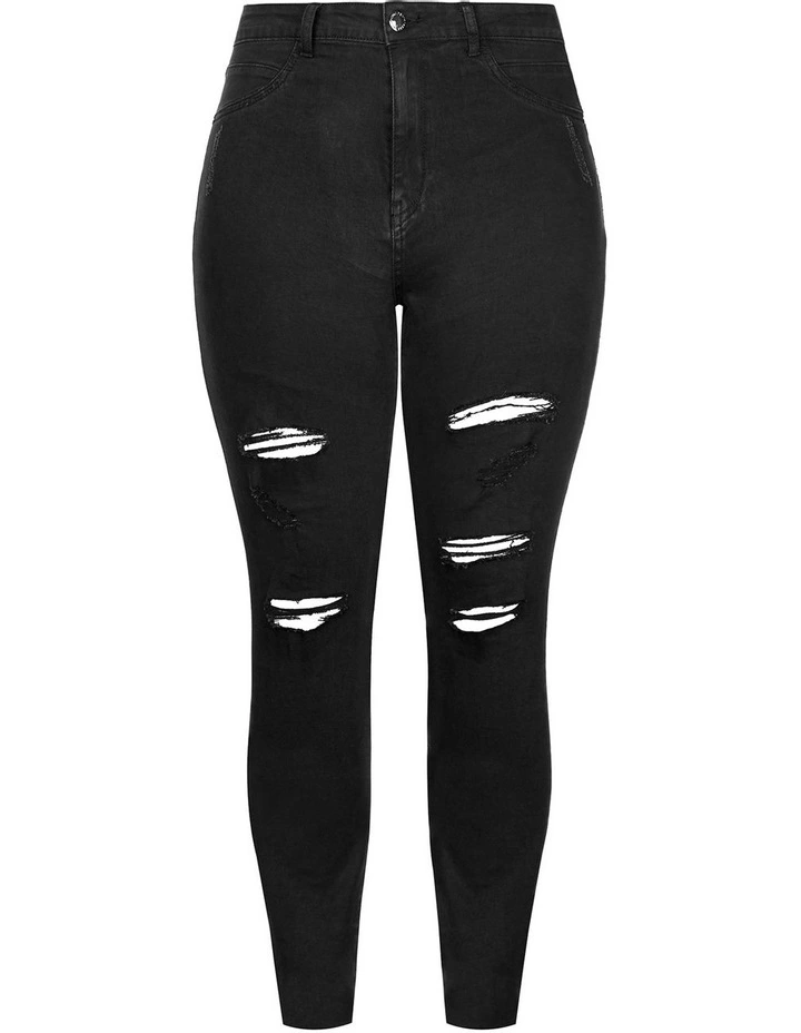Rock N Roll Skinny Jean in Black image 5
