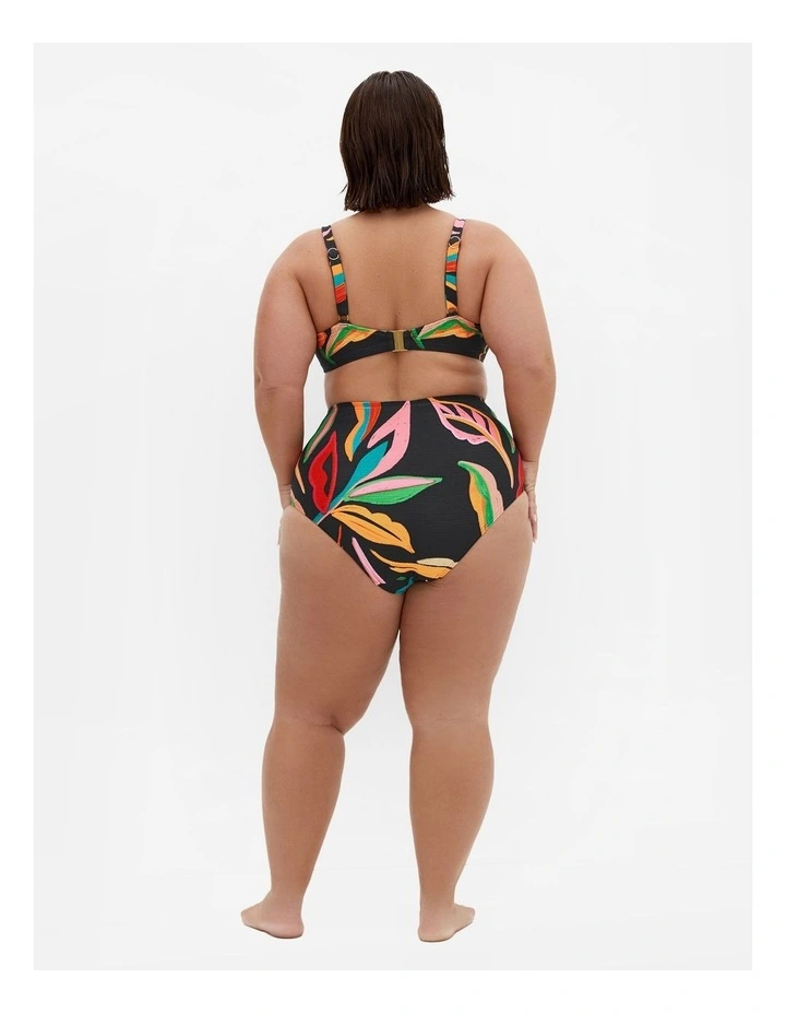 Maui High Waist Bikini Print in Pink image 2