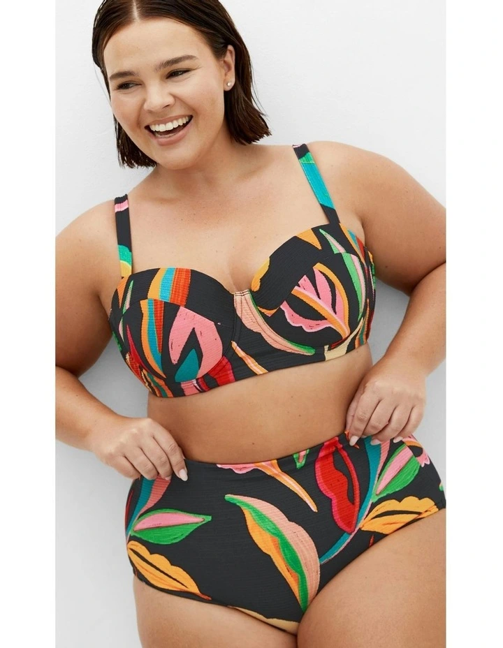 Maui High Waist Bikini Print in Pink image 7