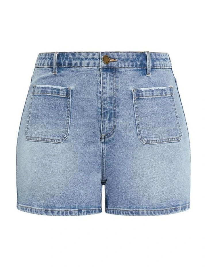 Denim Callie Short in Light Wash image 3