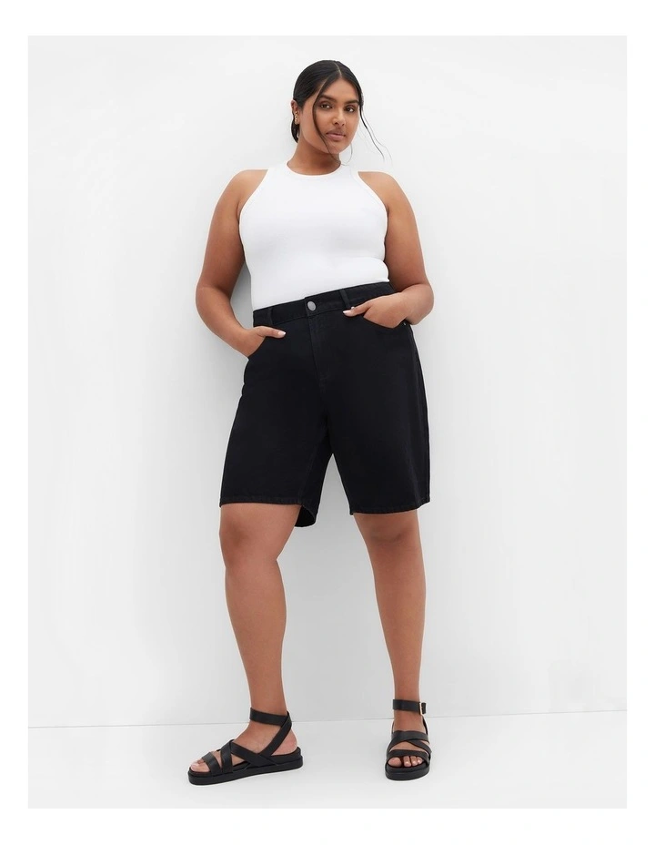 Denim Laila Short in Black image 1