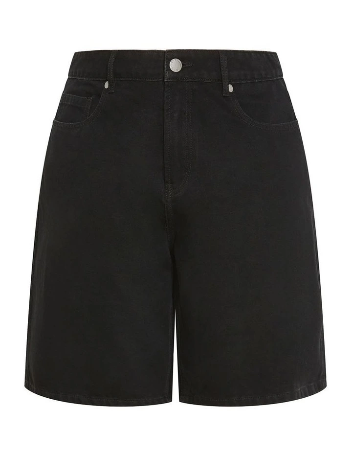 Denim Laila Short in Black image 3
