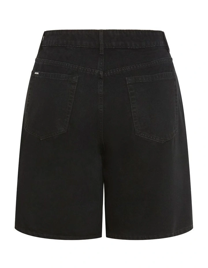 Denim Laila Short in Black image 4