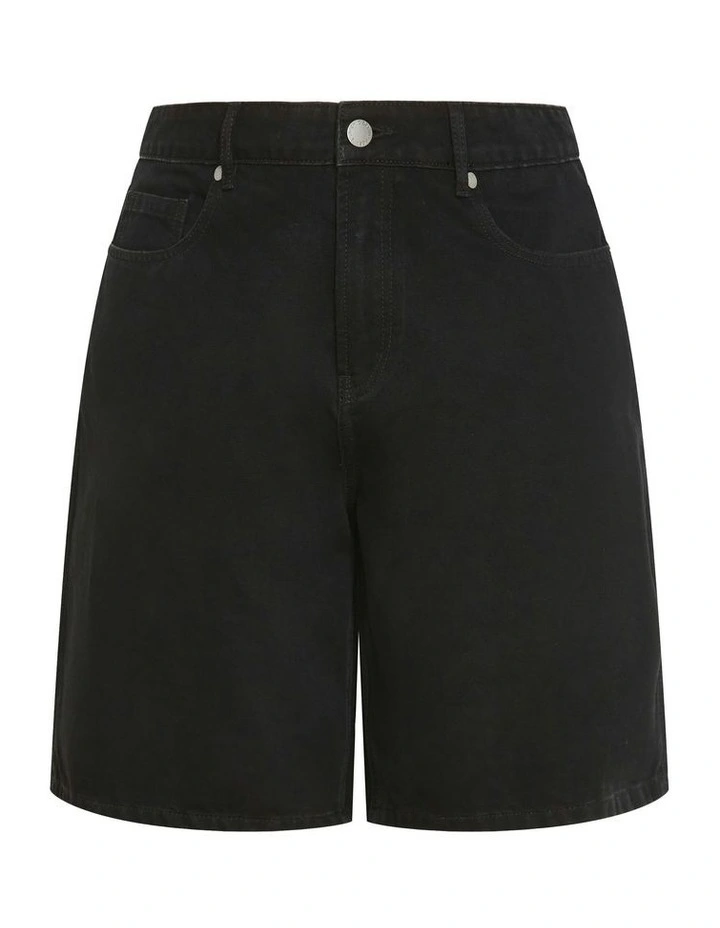 Denim Laila Short in Black image 5