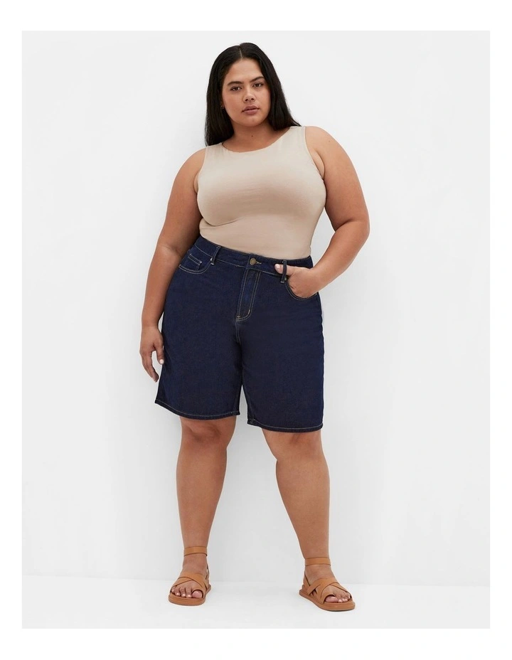 Laila Short in Dark Denim image 1