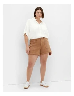 Safari Denim Short in Caramel