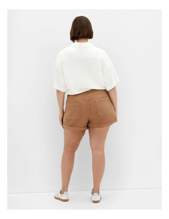 Safari Denim Short in Caramel image 2