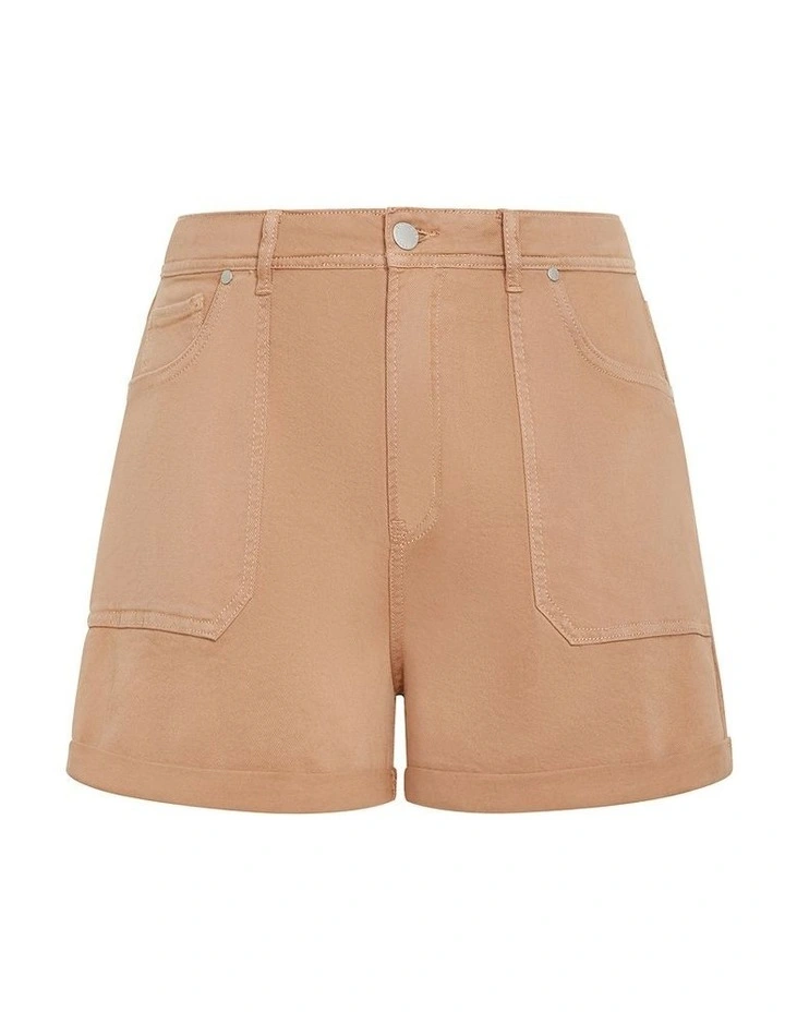 Safari Denim Short in Caramel image 3