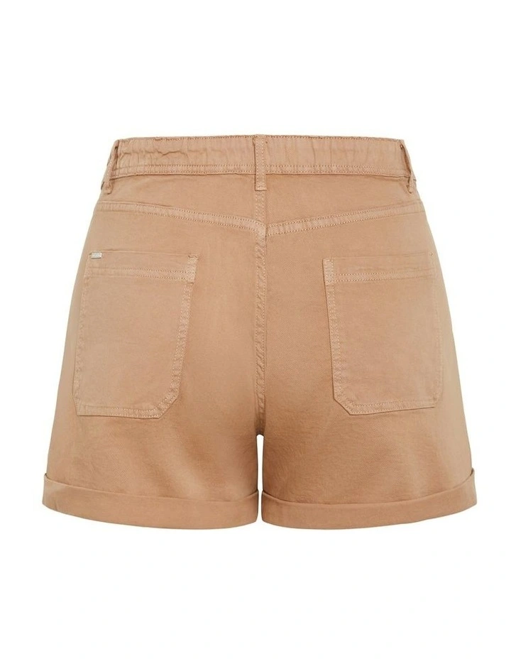 Safari Denim Short in Caramel image 5