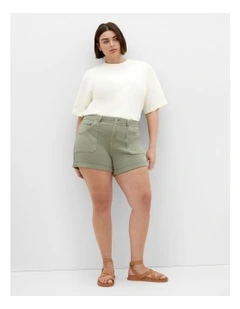 Safari Denim Short in Khaki