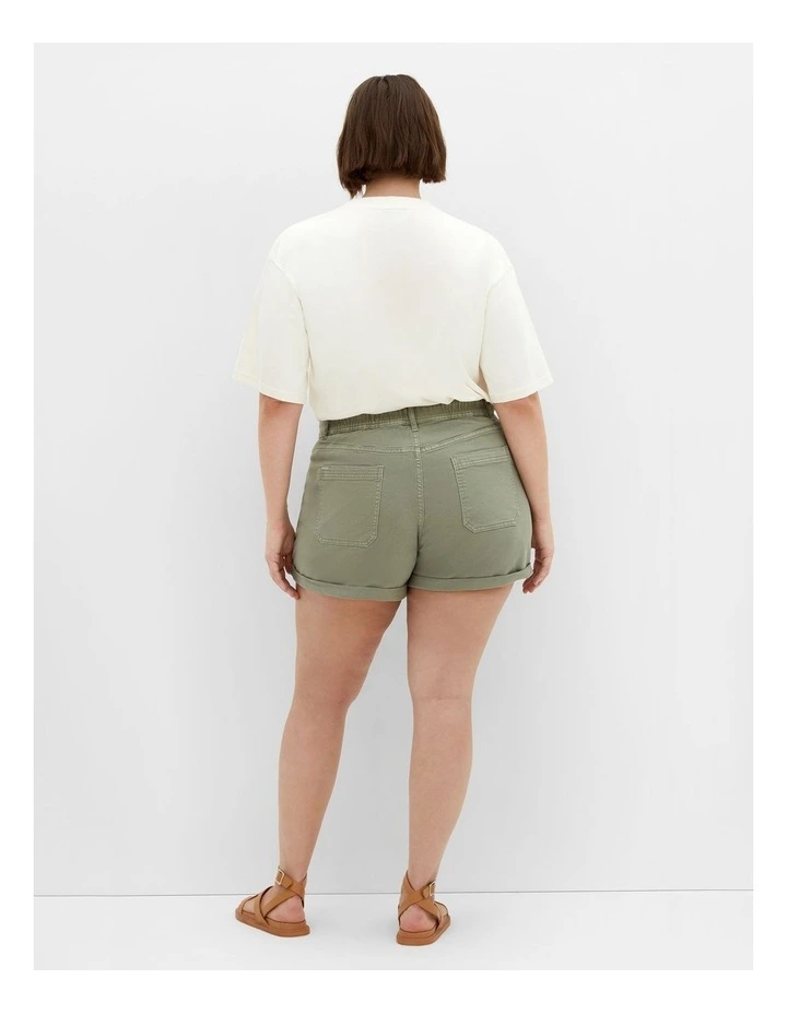 Safari Denim Short in Khaki image 2
