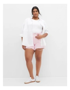 Rip Denim Short in Pout