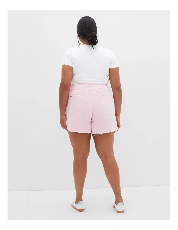 Rip Denim Short in Pout image 2