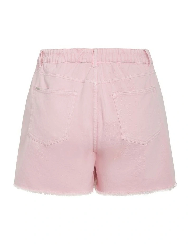 Rip Denim Short in Pout image 6