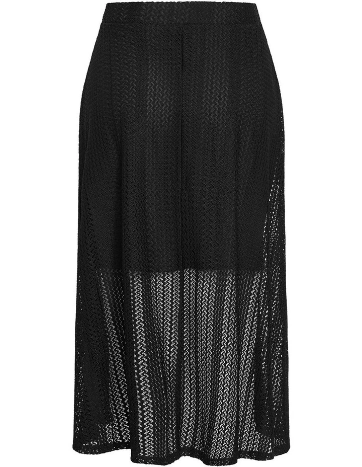 Crochet Maxi Skirt in Black image 3