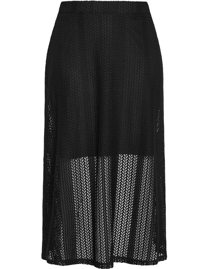Crochet Maxi Skirt in Black image 4