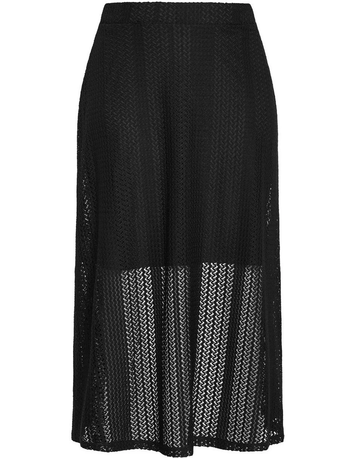 Crochet Maxi Skirt in Black image 5