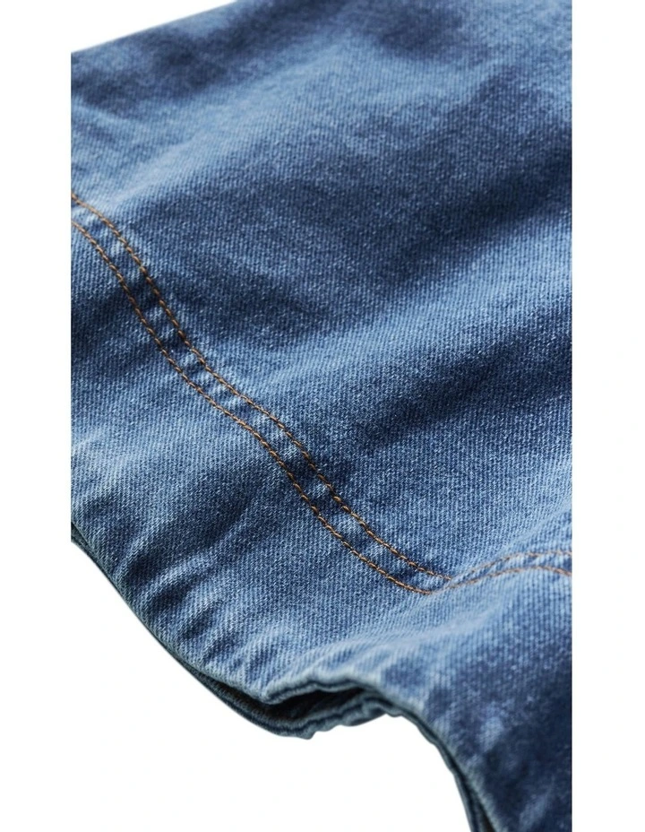 Denim Flare Skirt in Blue image 7