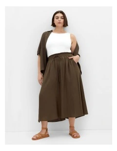Elly Crop Pant in Khaki