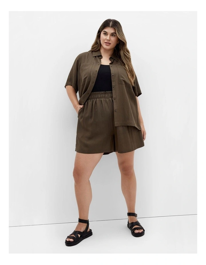 Lily Short in Khaki image 3
