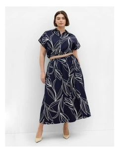 Vacay Print Shirt in Navy Bloom