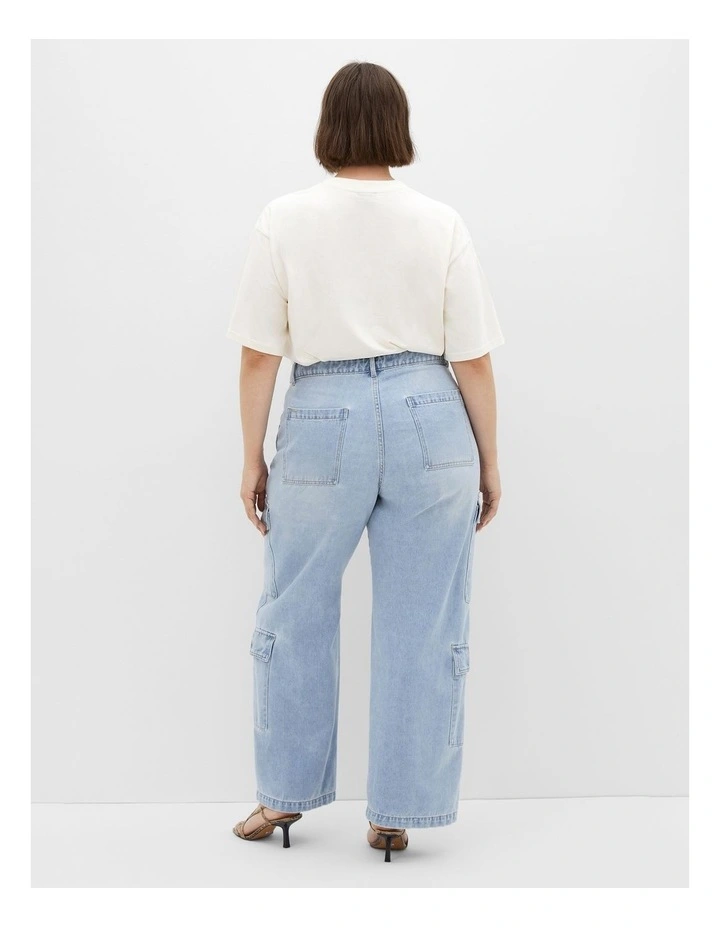 Plus Size JEAN IONA CARGO - Light Denim image 2