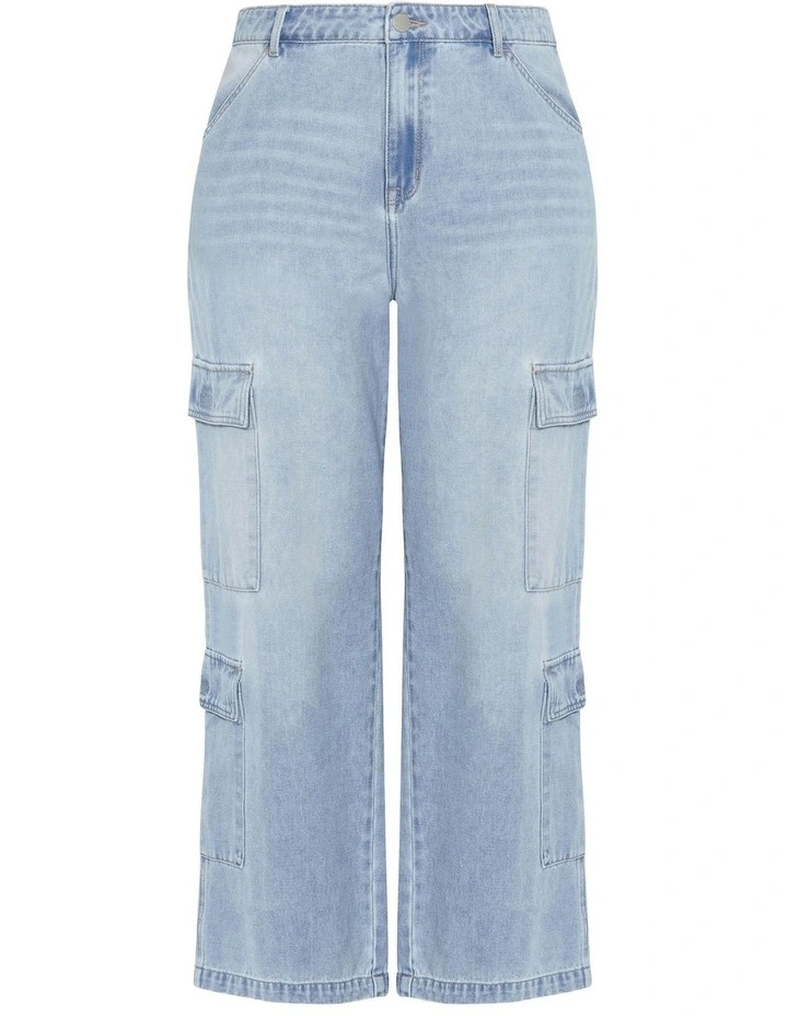Plus Size JEAN IONA CARGO - Light Denim image 3