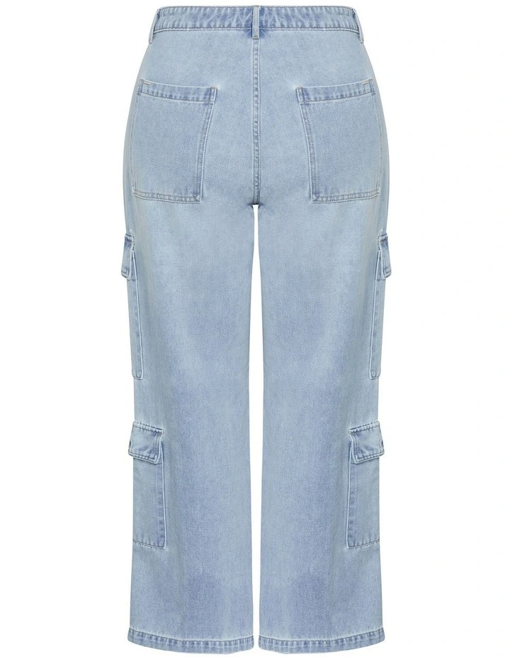Plus Size JEAN IONA CARGO - Light Denim image 4