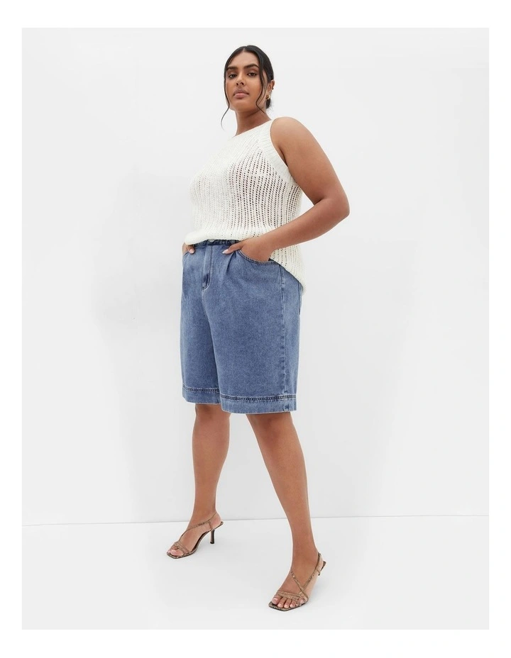 Hayley Bermuda Shorts in Light Wash image 1