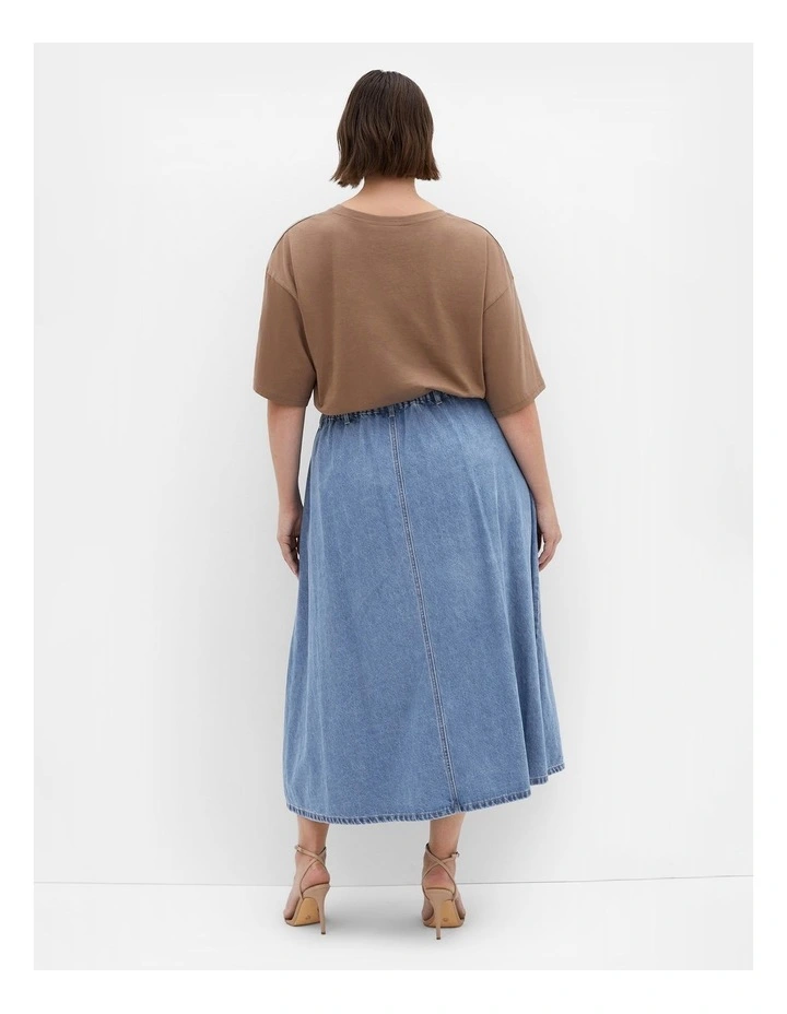 Plus Size SKIRT KARINA - Light Wash image 2
