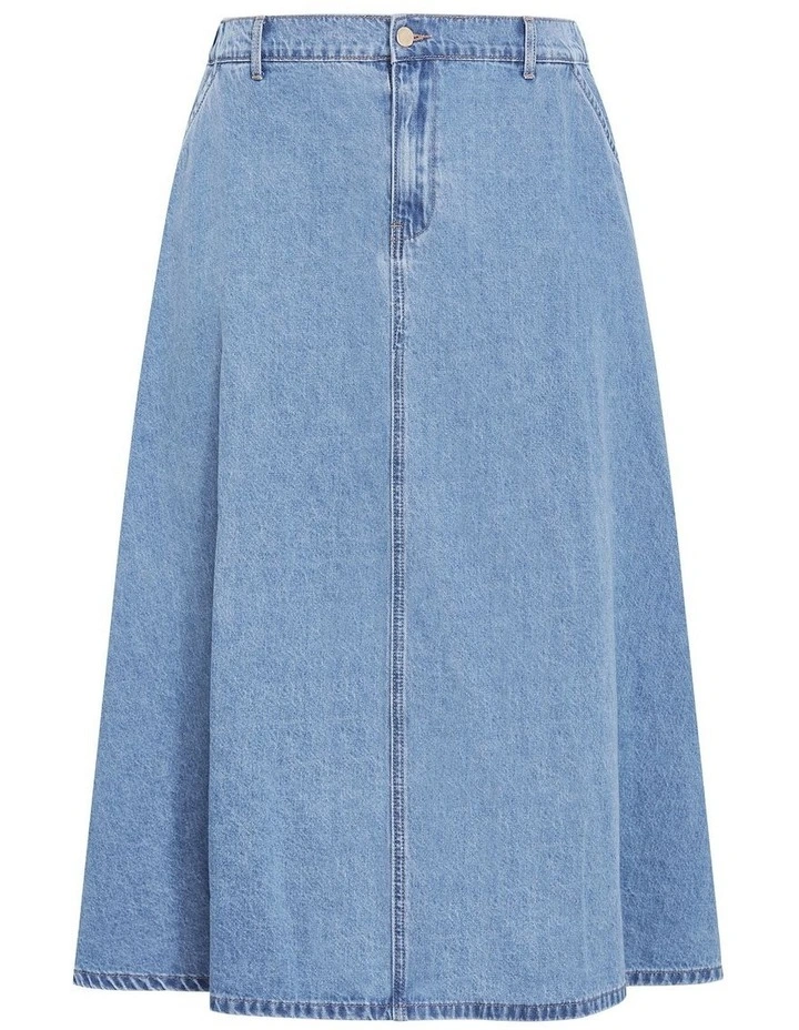 Plus Size SKIRT KARINA - Light Wash image 3