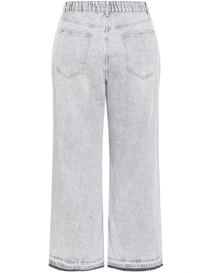 Harley Fit Cropped Wideleg Jean in Grey Wash image 4