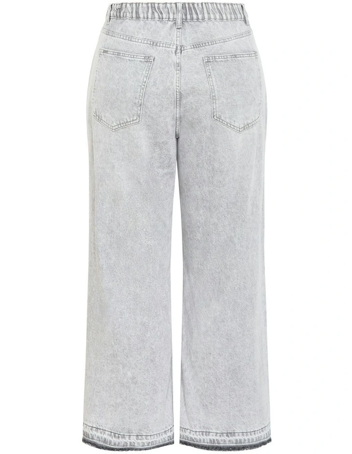 Harley Fit Cropped Wideleg Jean in Grey Wash image 5