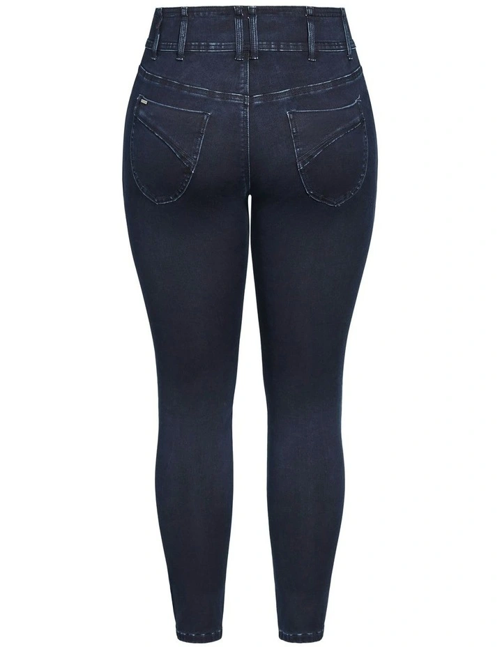 Harley Skinny Petite DE Jeans in Blue image 5
